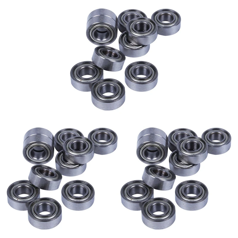 30Pcs Miniature Sealed Metal Shielded Metric Radial Ball Bearing Model: MR115 ZZ 5X11X 4MM