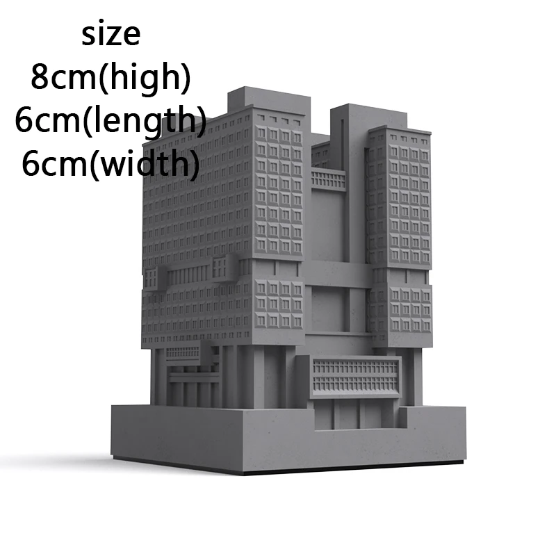 Soviet Palace cement micro-architecture pen holder personality creative desktop storage miniature building industrial style
