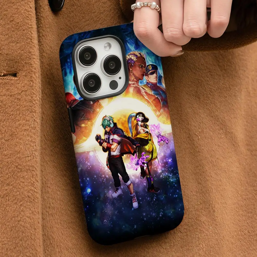The Kings of Fighter Games Phone Case For iPhone 16 15 14 13 12 11 Pro Max Plus HD Double-Layer Liquid Back Film Hard Shell