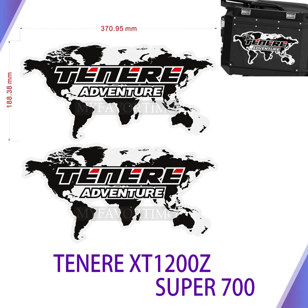 

For YAMAHA ADVENTURE TOURING TENERE XT1200Z SUPER 700 Motorcycle 3D Tank Pad Luggage Aluminium Sticker XT1200Z