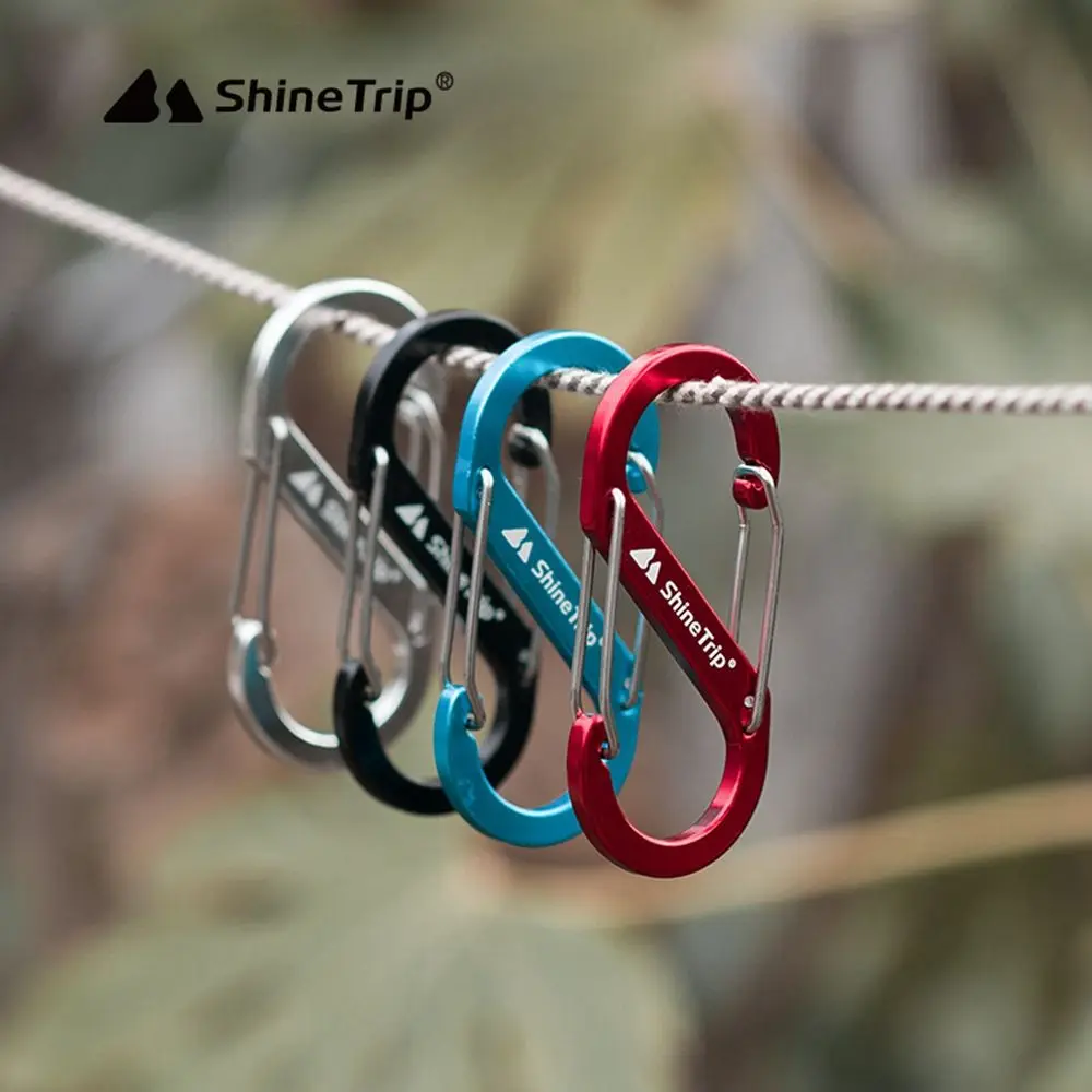 4 Colors Key-Lock Tool Aluminum Alloy Camping Backpack Buckles Anti-Theft Buckle Mini Keychain Hook S Type Carabiner