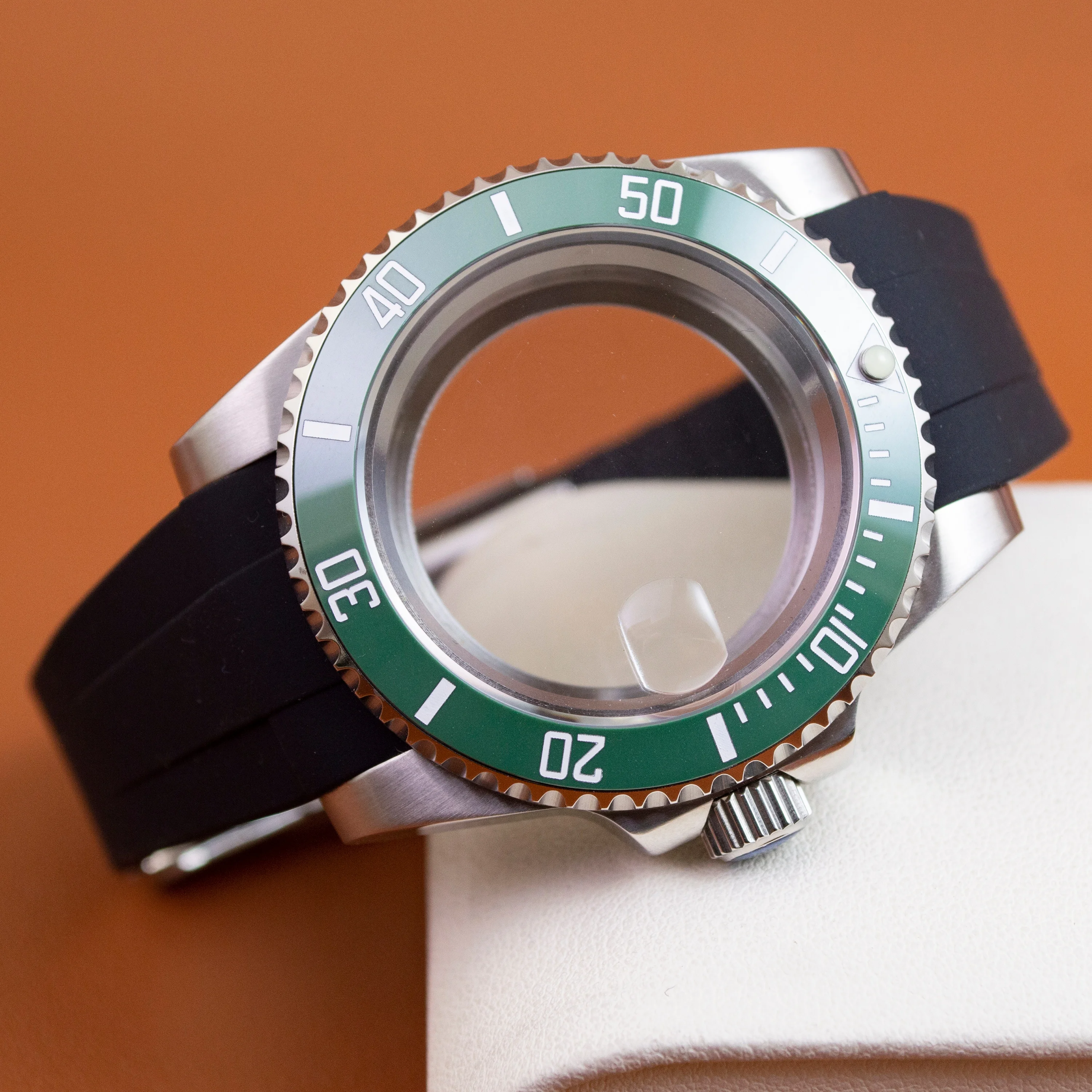 

Корпус из нержавеющей стали, 40 мм, корпус для часов NH35, юбилейный ремешок, сапфировое стекло, водонепроницаемый корпус 10 АТМ для механизма NH35 NH36 NH34