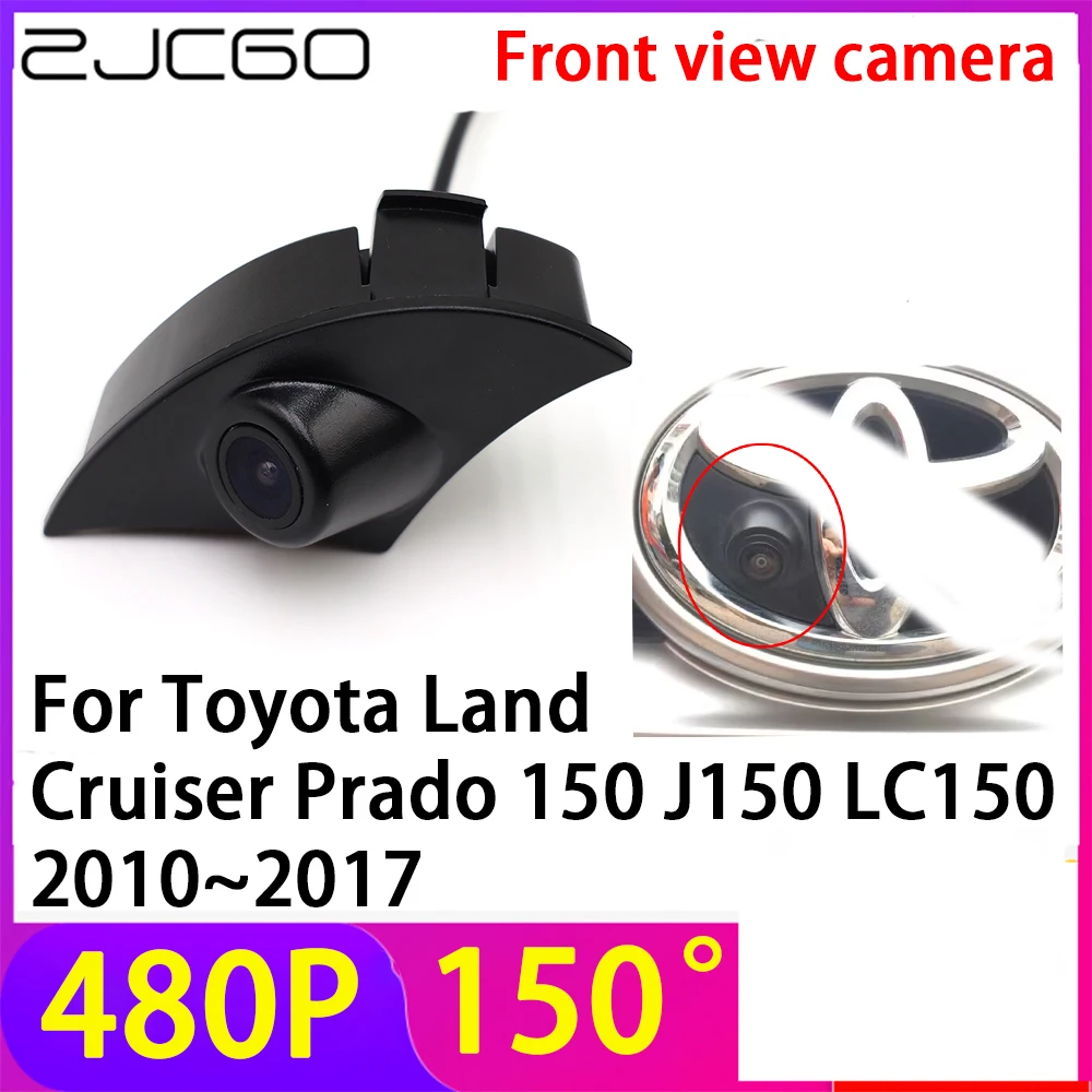 

ZJCGO 480P 150° LOGO Car Parking Front View Camera Waterproof for Toyota Land Cruiser Prado 150 J150 LC150 2010~2017