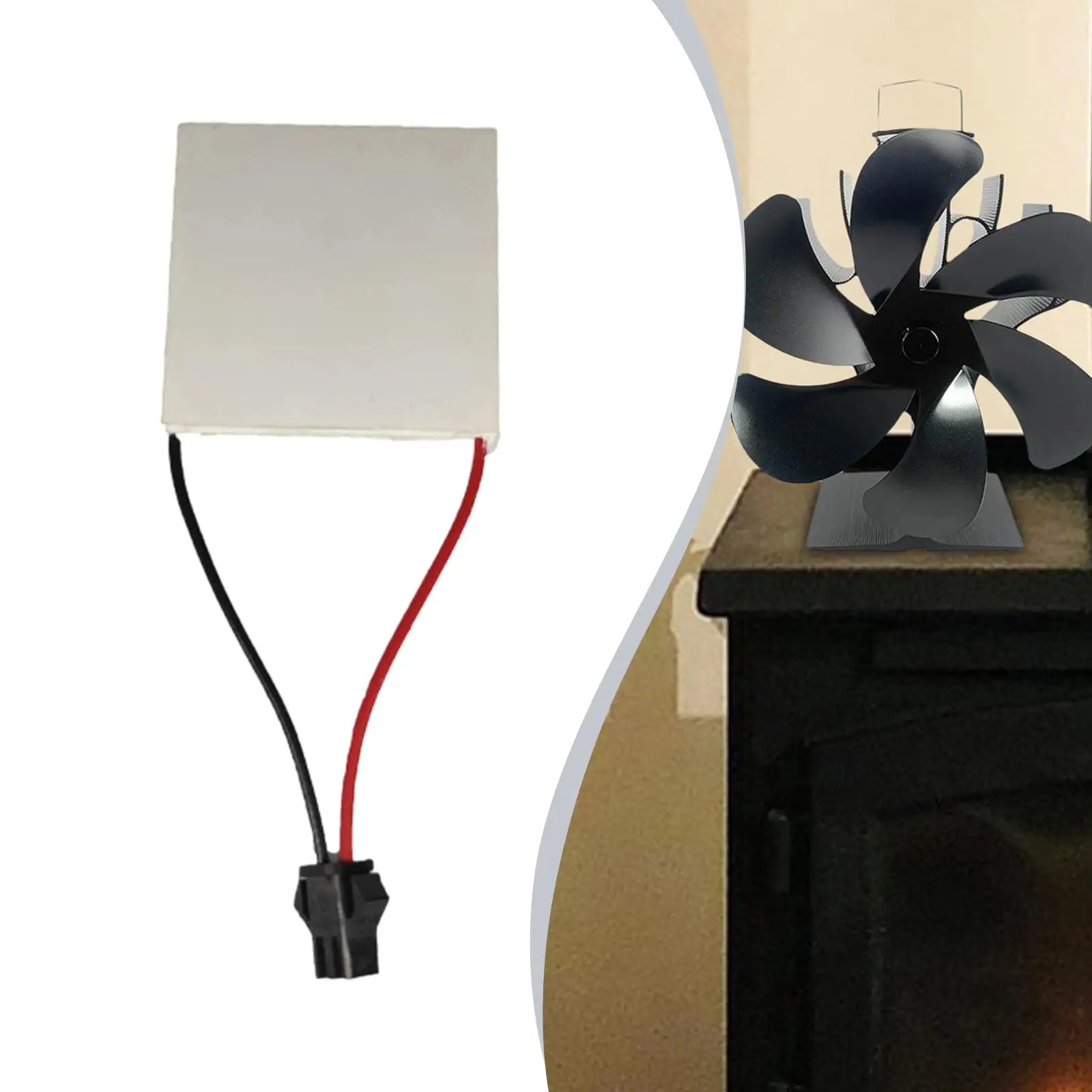 Universal Stove Fan Replacement Thermoelectric Generator Sheet Reliable Heat Powered Part for Fireplace