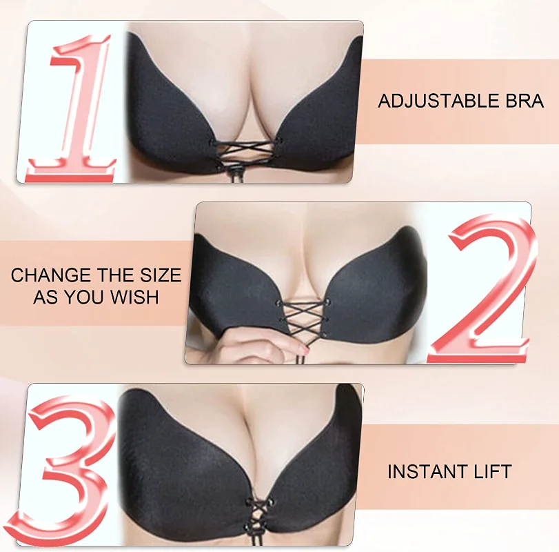 Sujetadores invisibles sexys para mujer, Push Up, sin espalda, sin tirantes, sujetador adhesivo, lencería de rejilla, Bralette de silicona sin