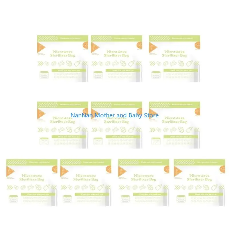 Pack of 10pcs Microwave Bags for Baby Bottles Breast Accessory