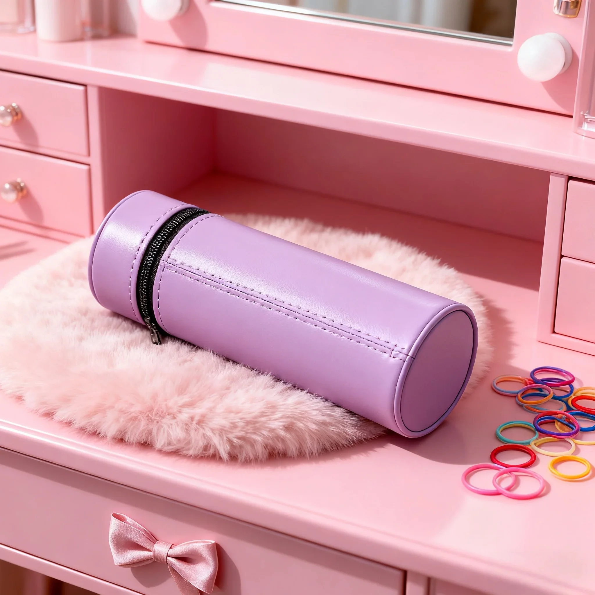 ชุดแปรงแต่งหน้า กระเป๋าเดินทางหนังลูกวัวสุดหรู แปรงปัดแก้ม แปรงรองพื้นแบบใช้ได้สองแบบ แปรงอายแชโดว์สองหัว รุ่นลิมิเต็ดอิดิชั่น