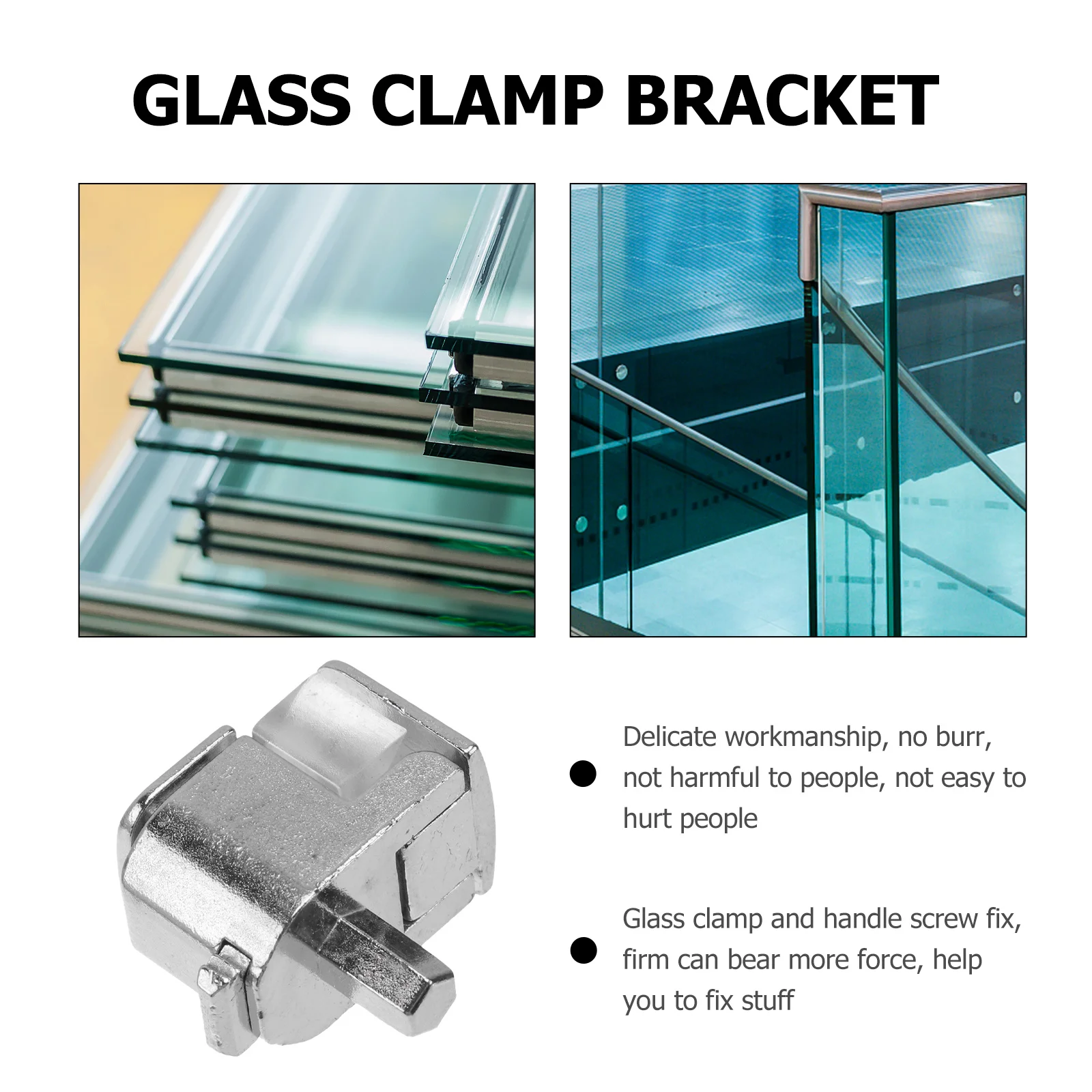 

4Pcs Glass Clamp Racks Adjustable Grass Board Clamps Separated Holders Smooth Texture Long Lasting Fixing Brackets