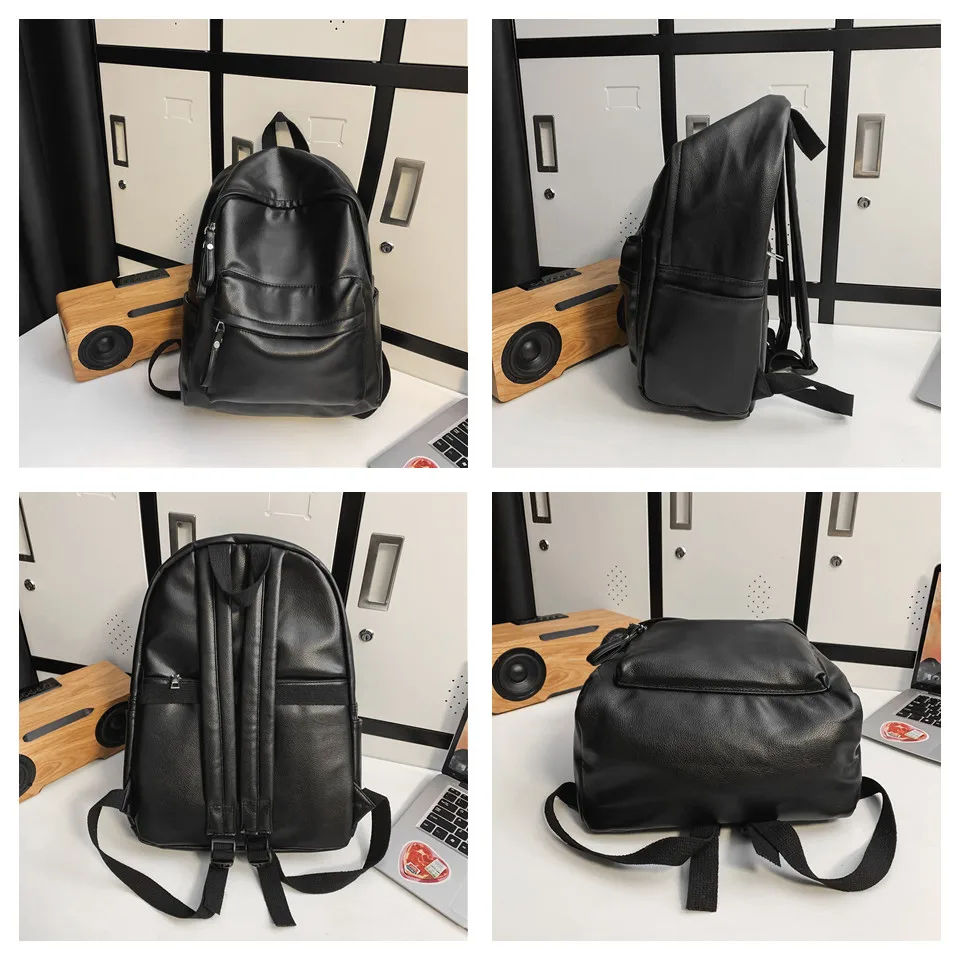 Mochila impermeable de PU para mujer, de viaje con múltiples bolsillos morral, bolso escolar para adolescentes