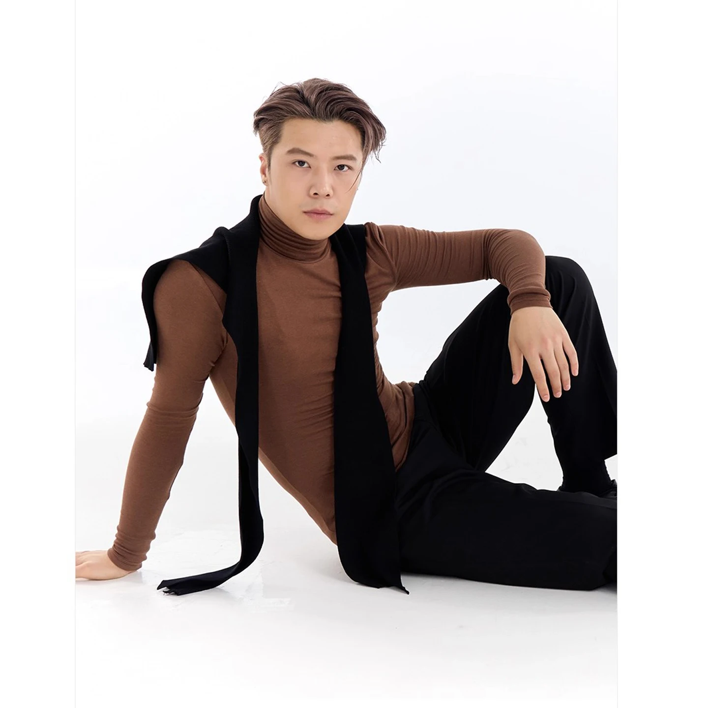 2025 New Latin Dance Accessories For Men's Tie Shawl Accessories Chacha Tango Dress Adult Male Latin Performance Wear DN22021