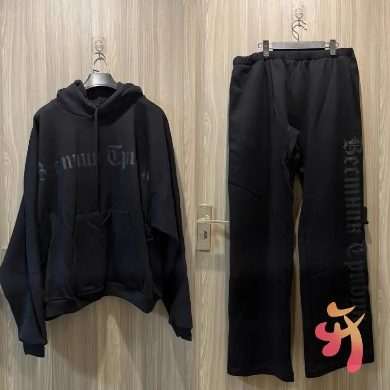 

Спортивный костюм унисекс большого размера, черные толстовки Kanye Vultures2, толстовки с капюшоном в американском стиле хип-хоп, уличная пара, повседневные мужские и женские брюки