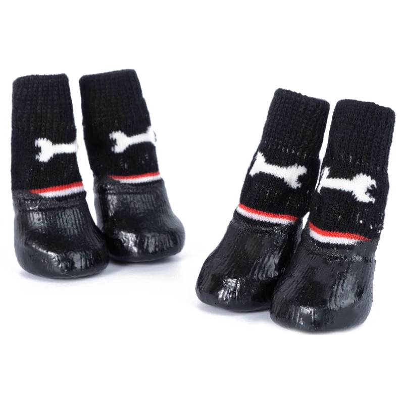 Adjustable Cotton Dog Shoes Non-slip Waterproof Rubber Cats Dogs Socks Sole for Chihuahua Puppy Cat Rain Snow Boots Pet Products