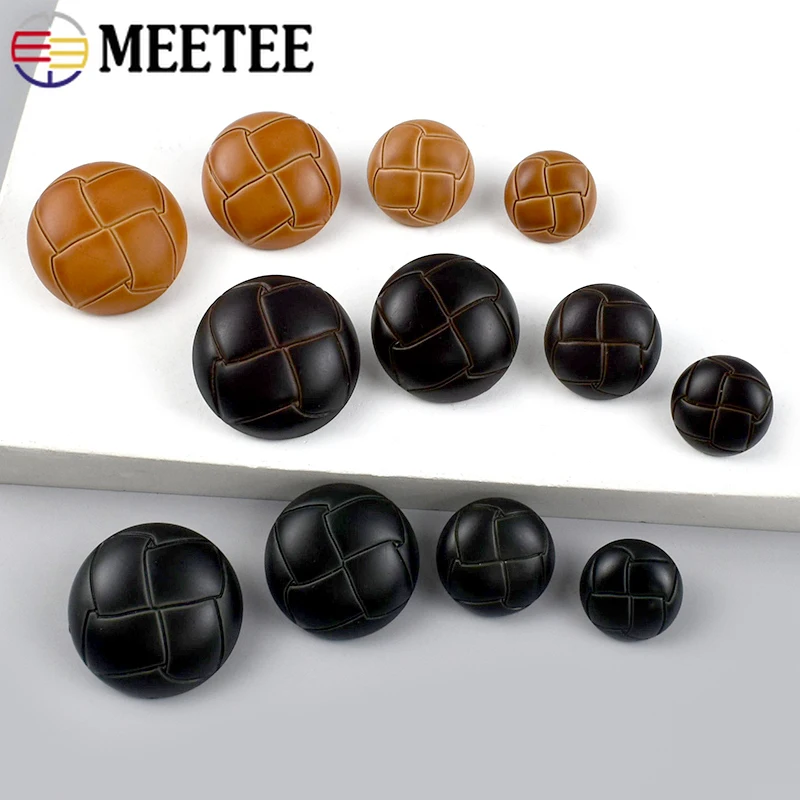 10/30/50 قطعة 15-25 مللي متر فو الجلود زر مستدير بدلة معطف الرجعية ديكور أزرار الملابس حقيبة يد السحابة مشبك الخياطة اكسسوارات #1