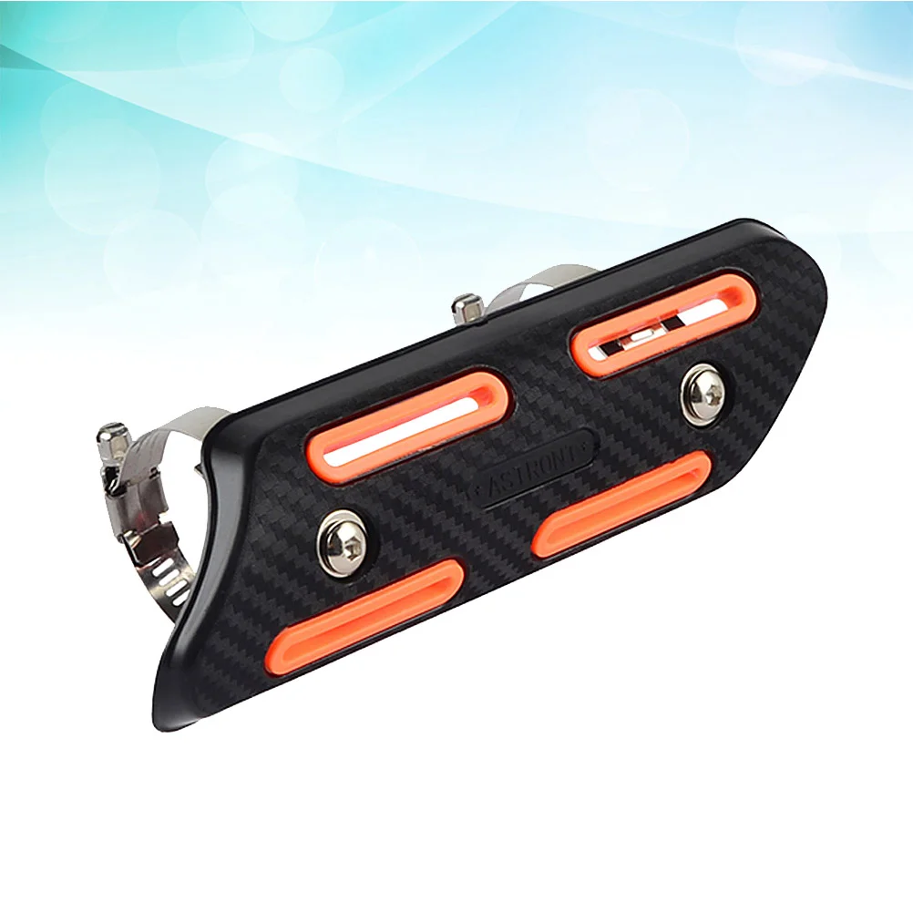 

Dirt Bike Muffler Exhaust Heat Shield Motorcycle Hollowed Heat Insulation Cover Motorcycle Modification (Orange)