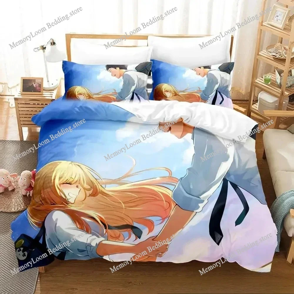 Anime My Dress-Up Darling Bedding Set Single Twin Full Queen King Size Bed Set Adult Kid Bedroom Duvet cover Sets Home Textiles