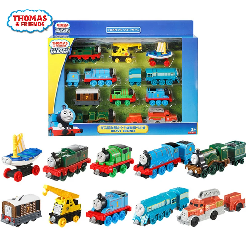 Original Thomas and Friends Trackmaster 10pcs Diecast Plastic Metal Train Set Toys for Children Kids Friendship Birthday Gift