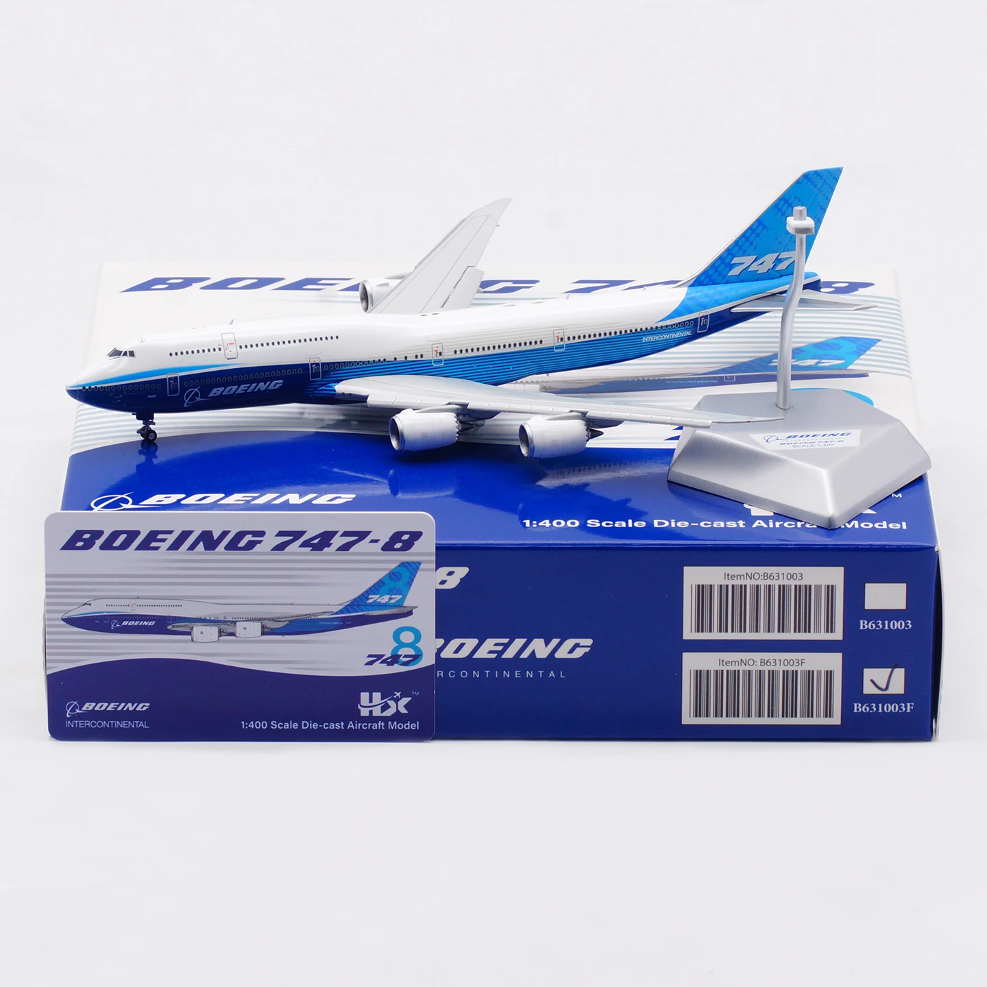 

B631003F Alloy Collectible Plane Gift HX Model 1:400 Boeing B747-8 'House Color' Diecast Aircraft Jet Model Flaps Down