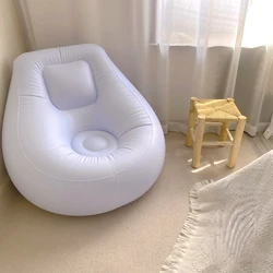 Transparent Inflatable Sofa Doll Storage Tool Lazy Person Inflatable Lounge Chair Outdoor Camping Foldable and Portable Sofa