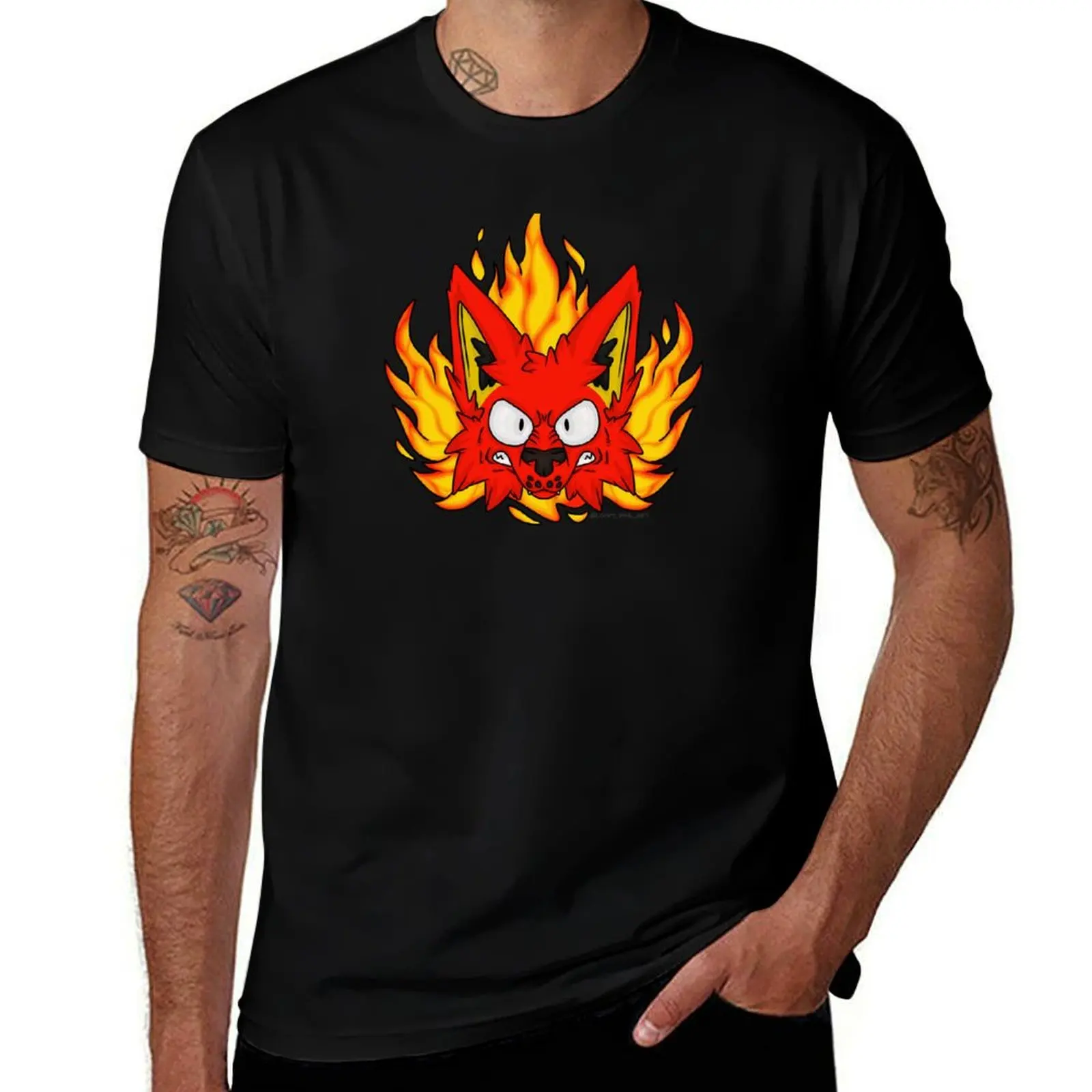 

Fire Dog T-Shirt t shirts for man graphic funny t shirt man plain man t shirt luxury T-shirt