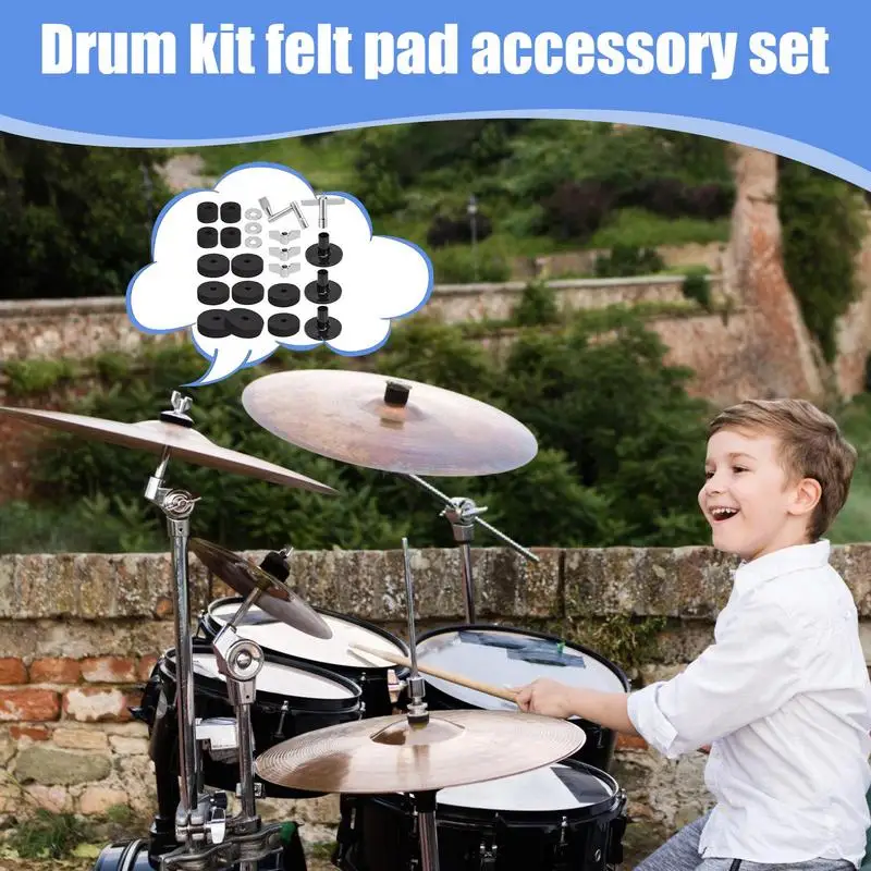 Drum Stand Felts Pad Musical Instruments Accessories Felt Washer Set Improve Sound Quality Reduce Noise Drum Stands Pad For
