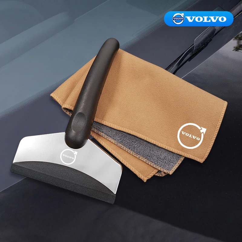 

Car Logo Snow Shovel Microfiber Cleaning Towels Accessories For Volvo ES90 EC40 EX40 EM90 XC90 V90 V60 XC60 V40 S80 S60 S90 C40