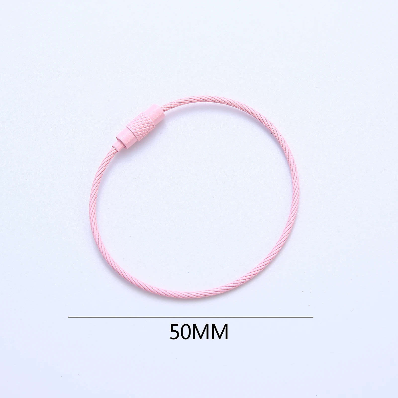 Colorful Stainless Steel Wire Keychain Ring, Outdoor Tool
