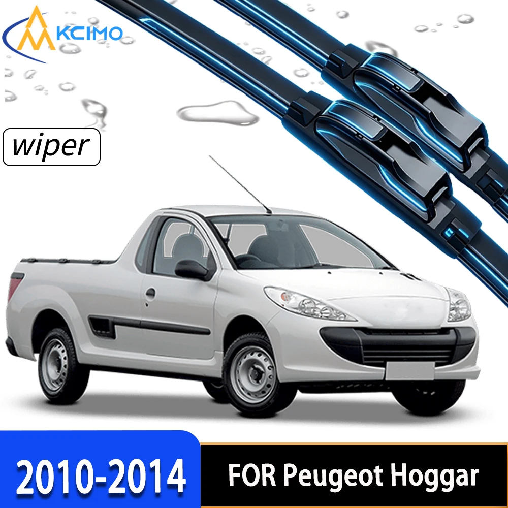2 peças de lâminas de limpador de para-brisa dianteiro para Peugeot Hoggar 2010-2014, acessórios para janela de para-brisa