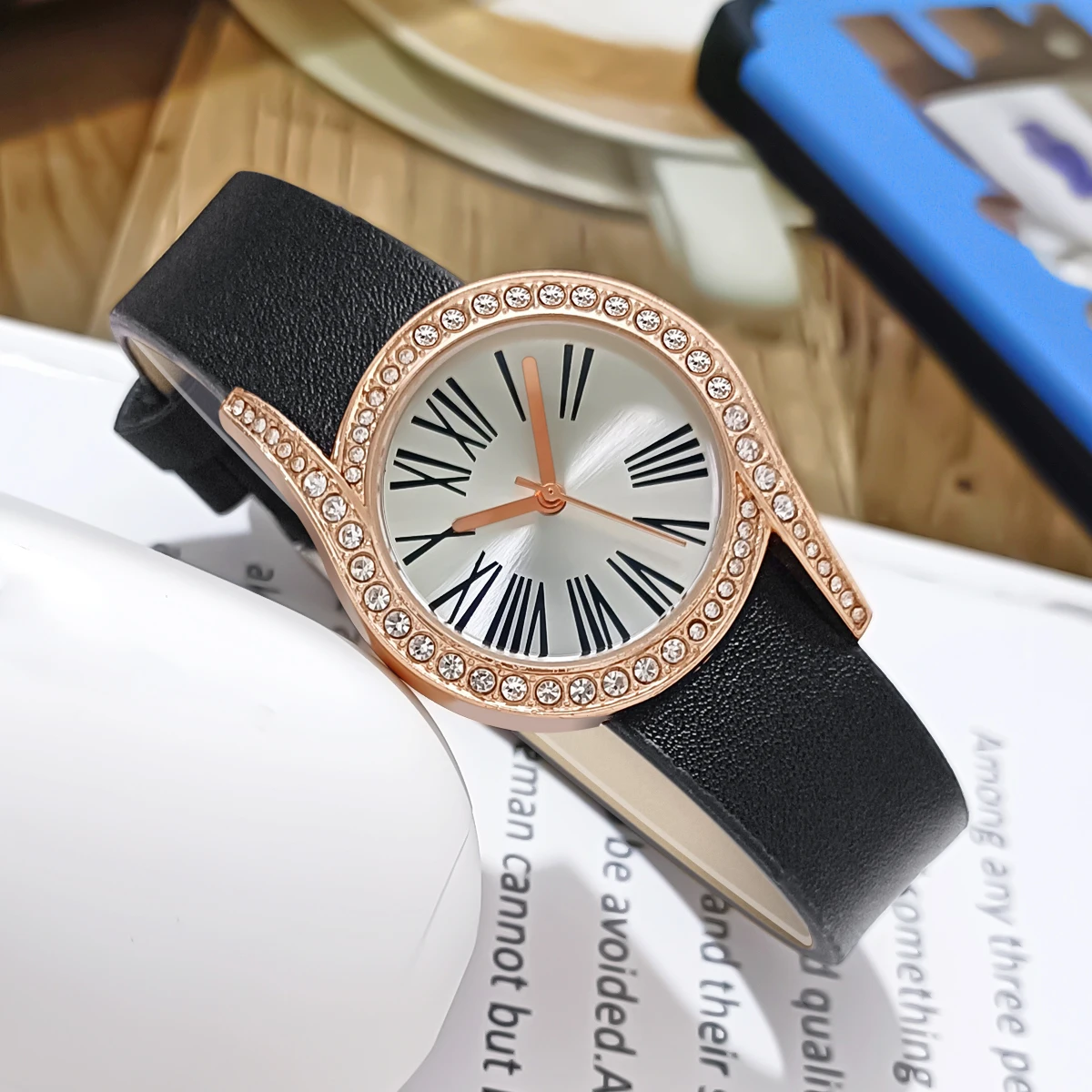 Women Luxury Business Fashion Personalized Dial Leather Quartz Watch