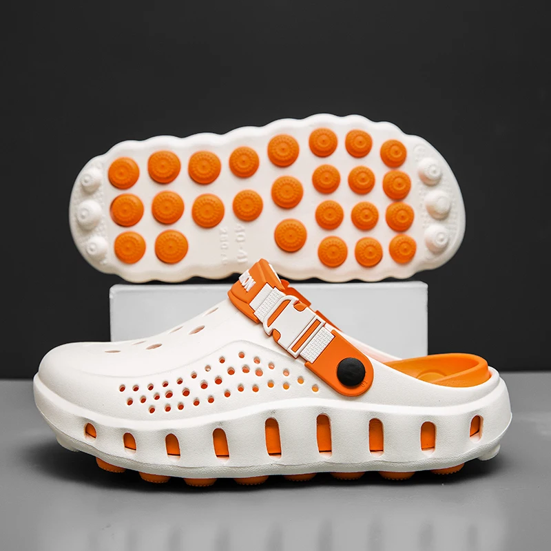 Pantoufles et sandales décontractées pour hommes et femmes, version couple design, avec granules de massage indépendantes, pour la plage et l'été