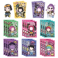 8/16/24PCS Cartoon Witch Hunt Sticker Puzzle DIY Puzzle Make a Face Graffiti Sticker K-POP
