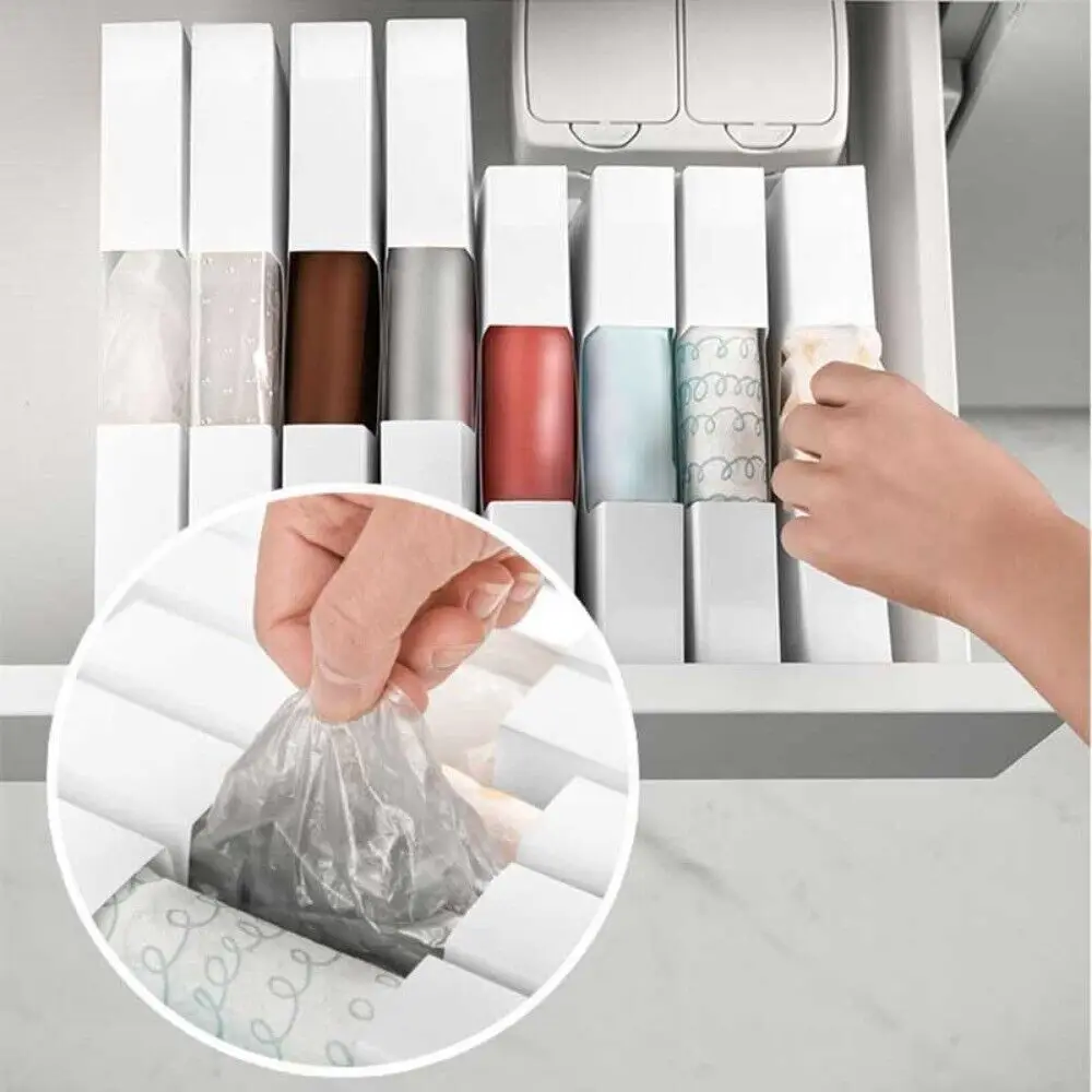 High-quality Plastic Bag Storage Box 3-Sizes Multifunctional Bag Dispenser Wall Mounted Gloves Container Disposable Gloves