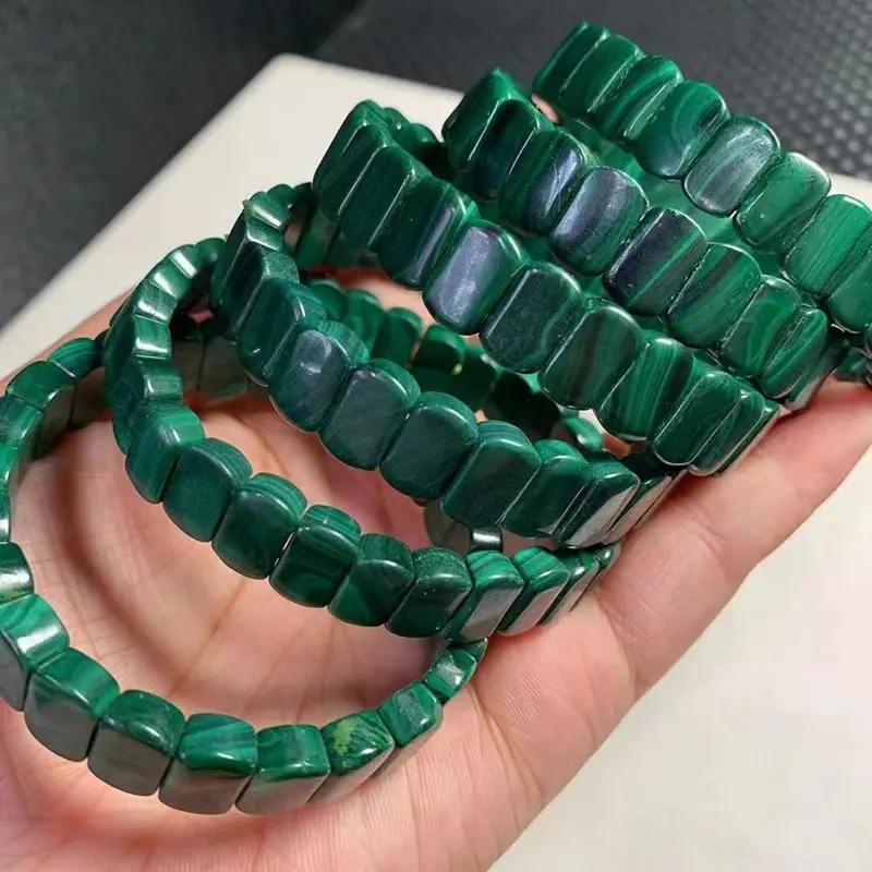 Natural Malachite Manual -Dyed Non-Optimized Women'sBracelet Ring Size Very Small