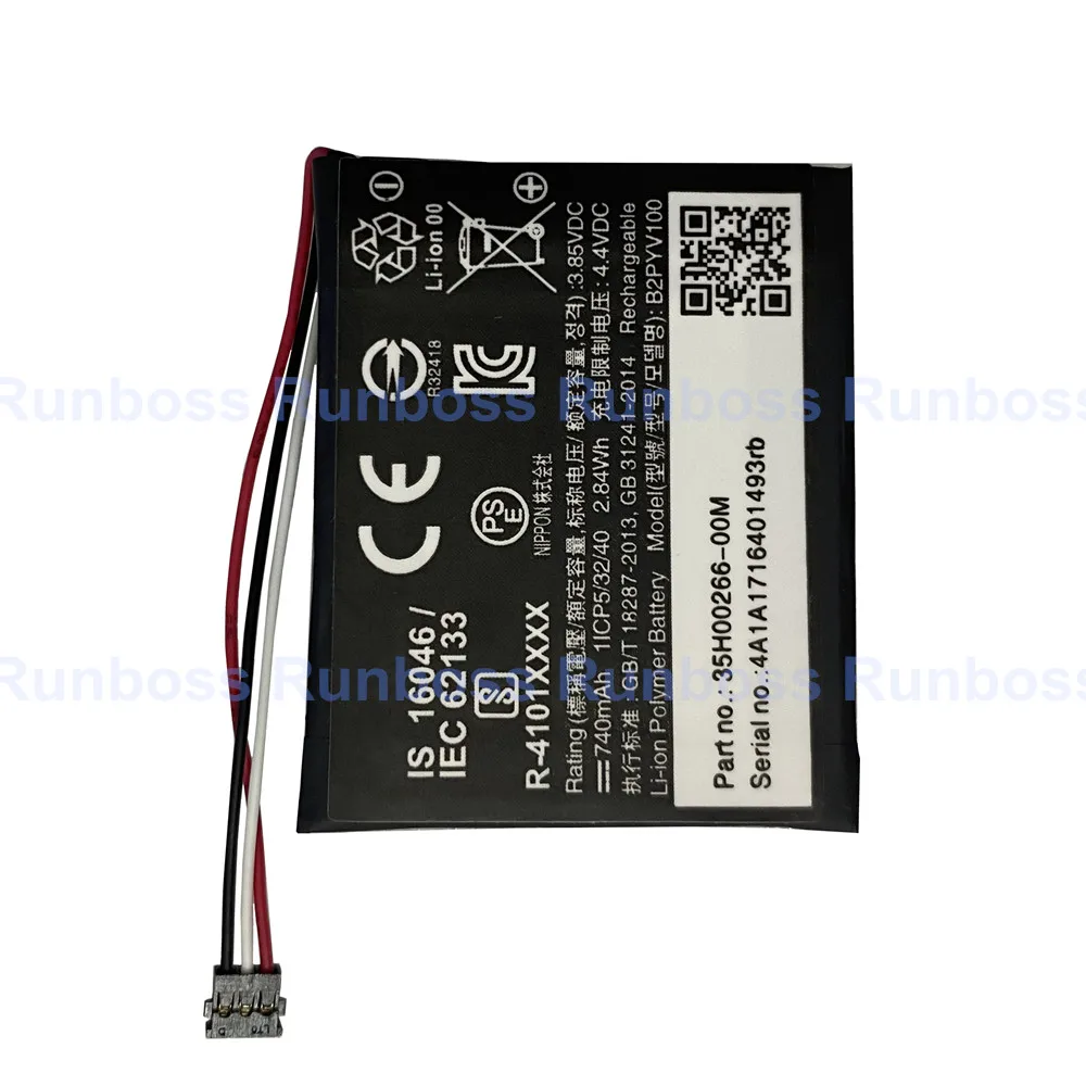 3.85V 740mAh B2PYV100 Original Battery For HTC Vive Tracker Acumulator 3 Wire Plug 1ICP5/32/40
