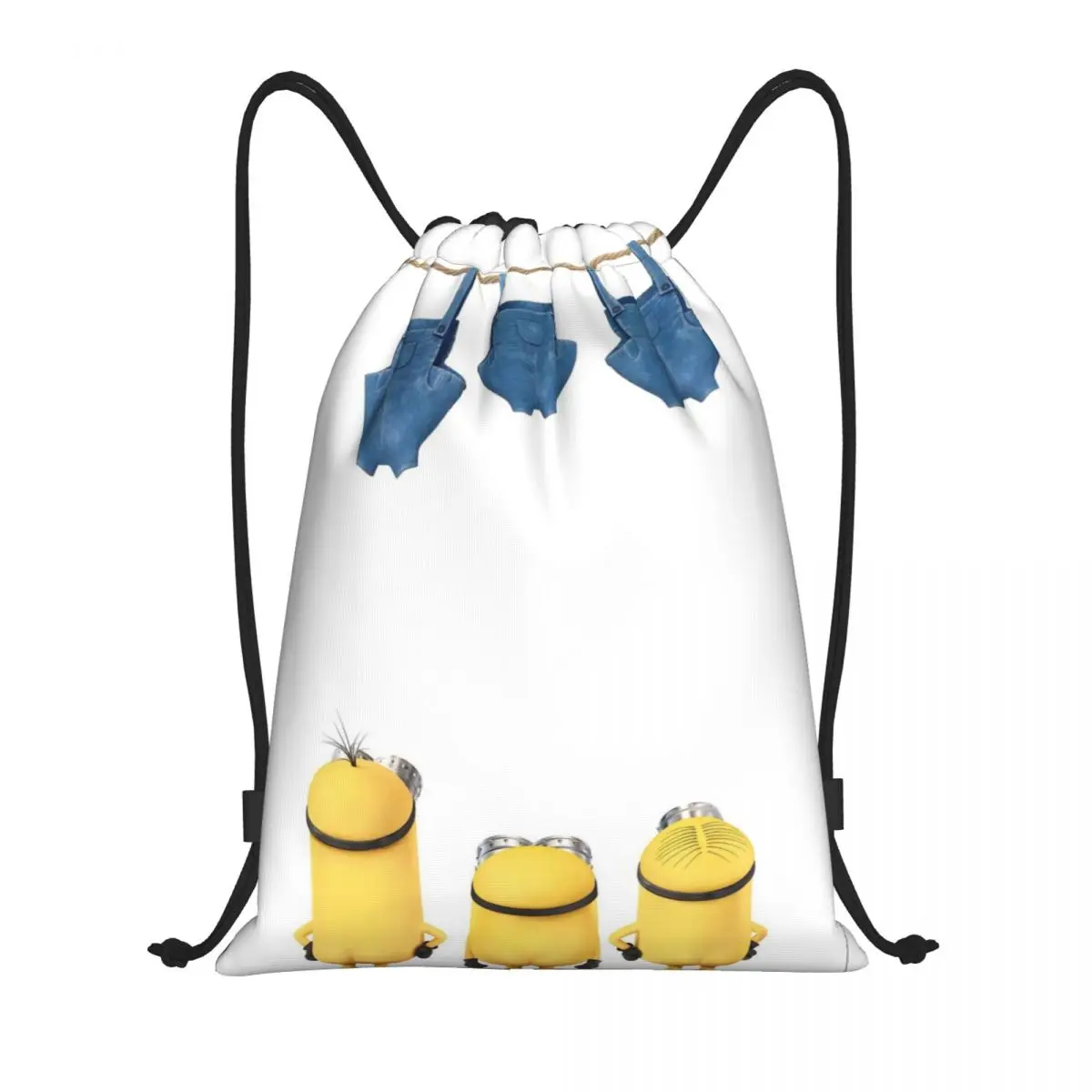 Sac de sport portable Minions, ceinture de proximité épaisse, sac à dos d'équitation, sac à dos de gym, sac à chaussures WString, sacs à dos pour vêtements