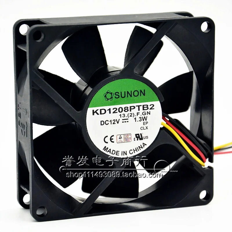 NIEUWE ORIGINELE KD1208PTB2 12 V 1.3 W 8025 80x80x25mm KOELVENTILATOR RADIATOR