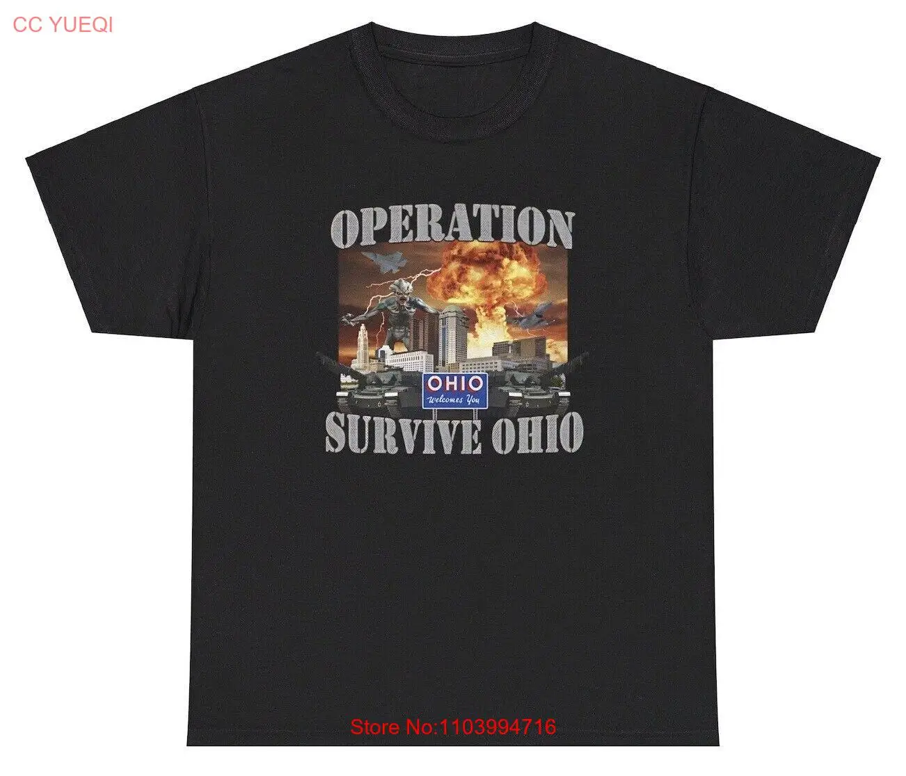 Operation Survive Ohio T Shirt Funny Brainrot State Dank Meme Humor Weird Tee