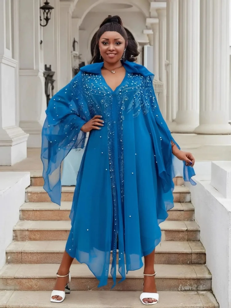 

Abayas For Women Dubai Luxury 2025 African Muslim Fashion Dress Caftan Marocain Evening Party Dresses Boubou Robe Djellaba Femme