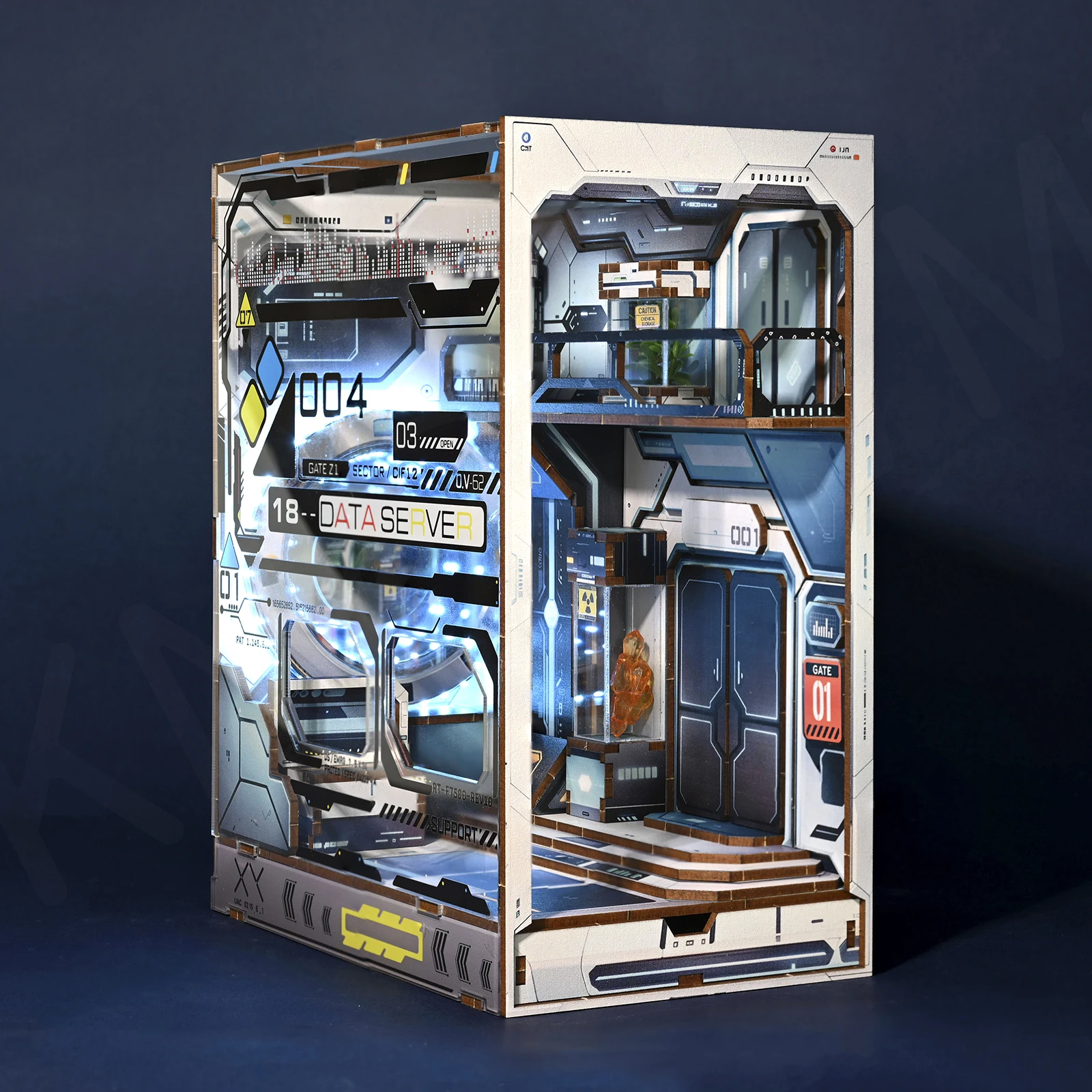 لتقوم بها بنفسك كتاب الزاوية الرف إدراج عدة ثلاثية الأبعاد لغز خشبي بيت الدمية التجمع بناء نموذج الدفتين مع الأثاث مصباح ليد هدايا عيد الميلاد