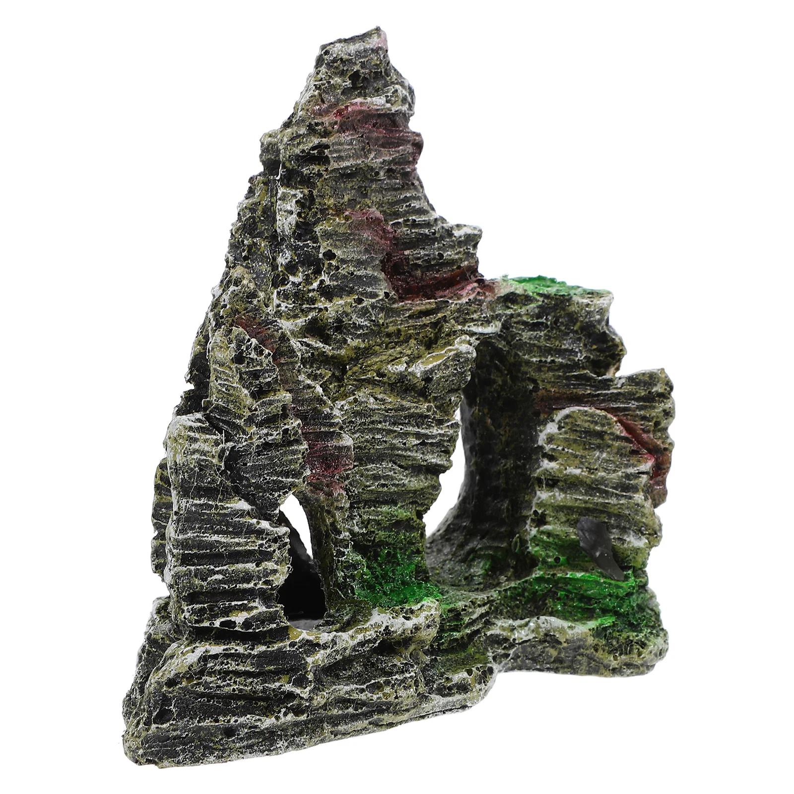 

Fish Tank Rock Cave Resin Decoration Aquarium Mountain Landscape Ornament Durable Fish Aquarium Micro Mountains