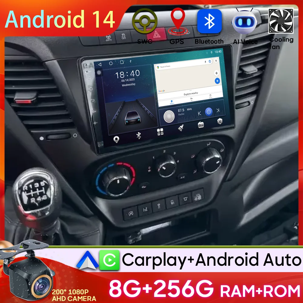 Car Radio Android 14 For Iveco Daily 2013-2021 Carplay Android Auto GPS No 2din Multimedia Player Stereo GPS Navigation Car  5G