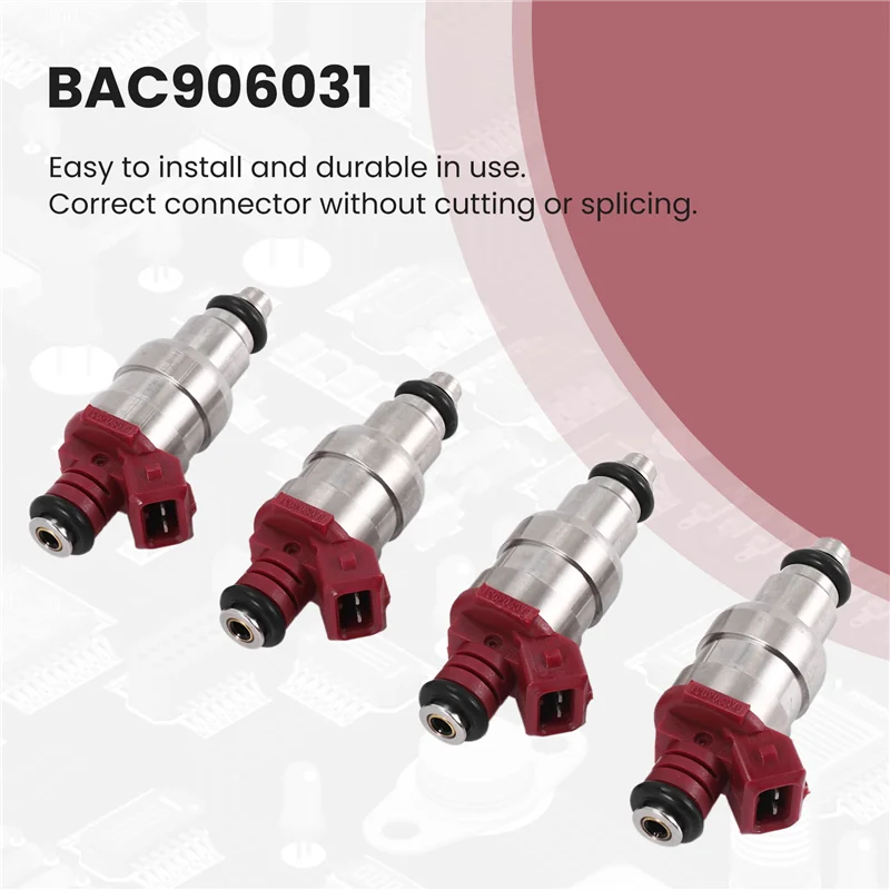 

A57E-4Pcs Car Fuel Injector Nozzle BAC906031 For-VW Golf III 1H1 1.8L 91-97 Engine Nozzle Injection