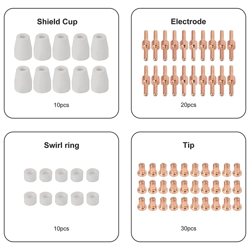 PT31 Plasma Consumables, Fit CUT35 CUT40 CUT45 CUT50 With Plasma Cutter Torch PT31 LG40