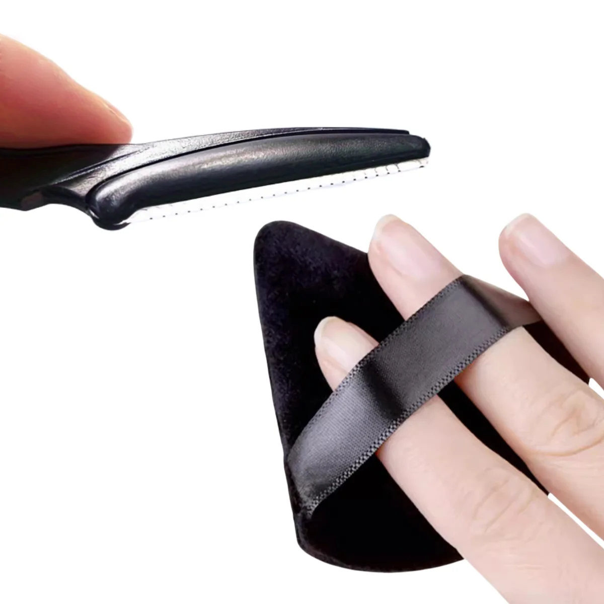 Cerniera pieghevole multifunzionale con classificazione e borsa per il trucco con cerniera con pennello cosmetico Trimmer per sopracciglia