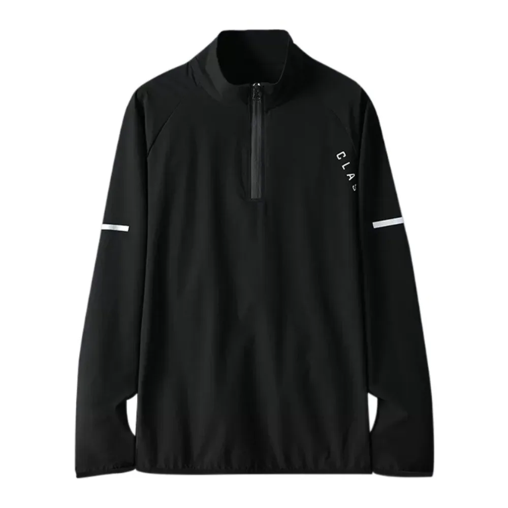 Long Sleeved Men's Fitness T-shirt Quick Dry with Reflective Strip Sport Running Shirts Sportswear Windproof Men Sport T-shirt