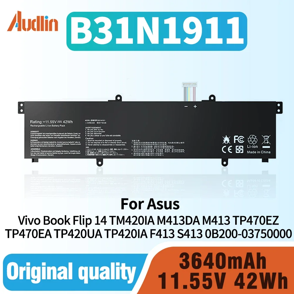 

B31N1911 C31N1911 Laptop Battery Compatible with Vivo Book Flip 14 TM420IA M413DA M413 TP470EZ TP470EA TP420UA TP420IA F413 S413