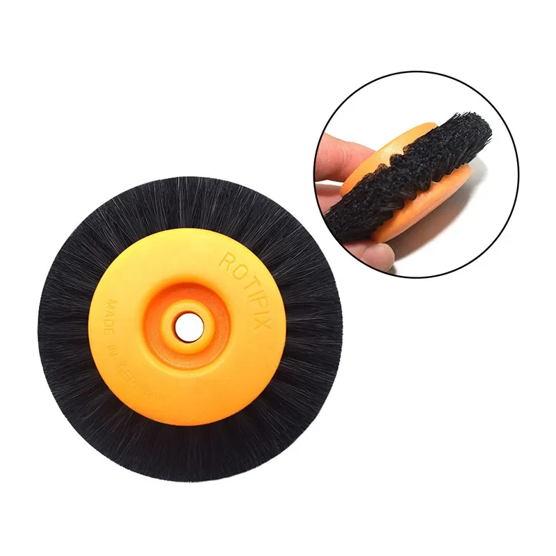 2PCS 65/78mm Polishing Brush Black Bristle Polishing Abrasive Brush for Jewelry Making and Rotating Tool Accessories