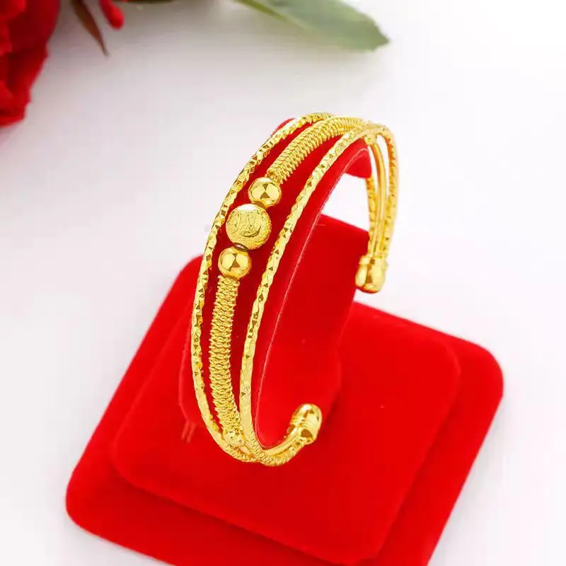 

Женский браслет Lucky Bead из 24-каратного золота AU999 — браслет из чистого золота Lucky Bead, идеально подходит для праздничного подарка