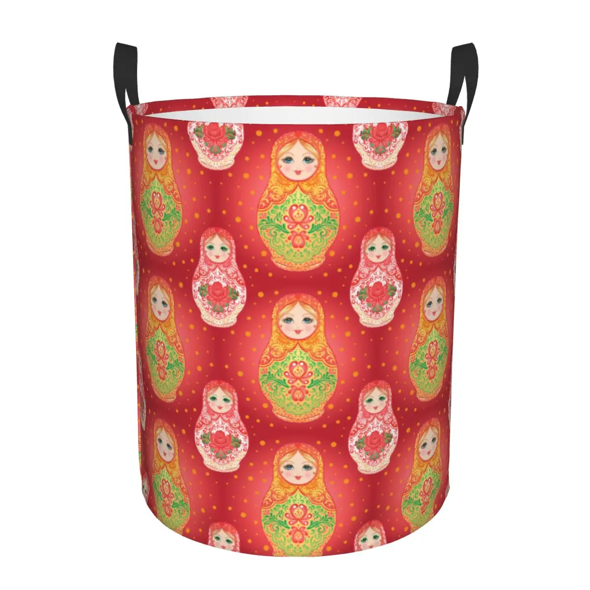 Russian Doll Babushka Matryoshka Laundry Hamper Large Storage Basket Kids Nursery Toy Organizer