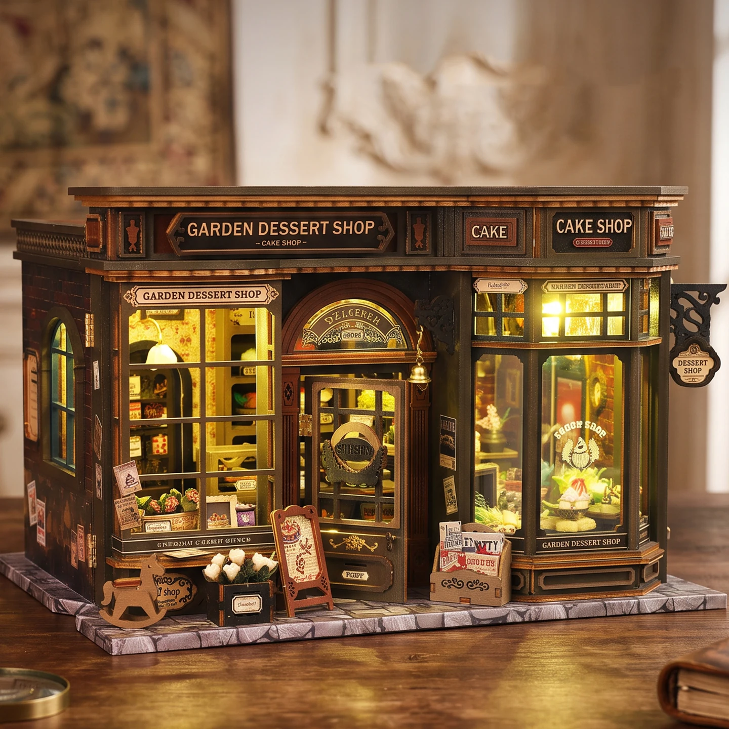 Model Kit Glue - DIY 3D Wooden Garden Dessert Shop