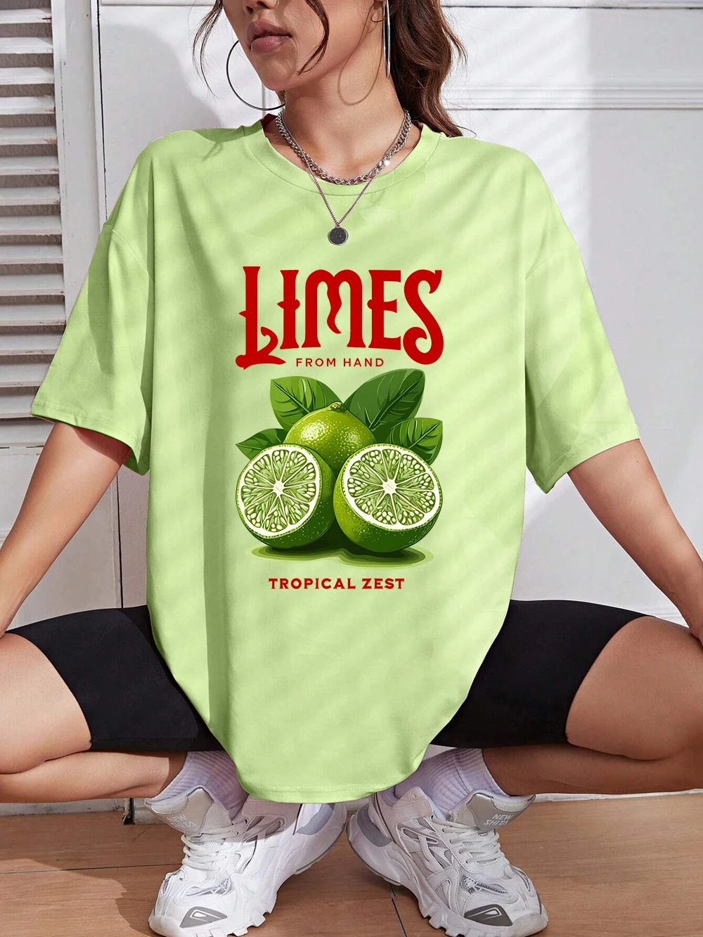 Lemons From Hand Tropical Fruit Print T-Shirts Women Summer Cotton Short Sleeve Loose O-Neck Soft Comfortable Tops Basic Clothes